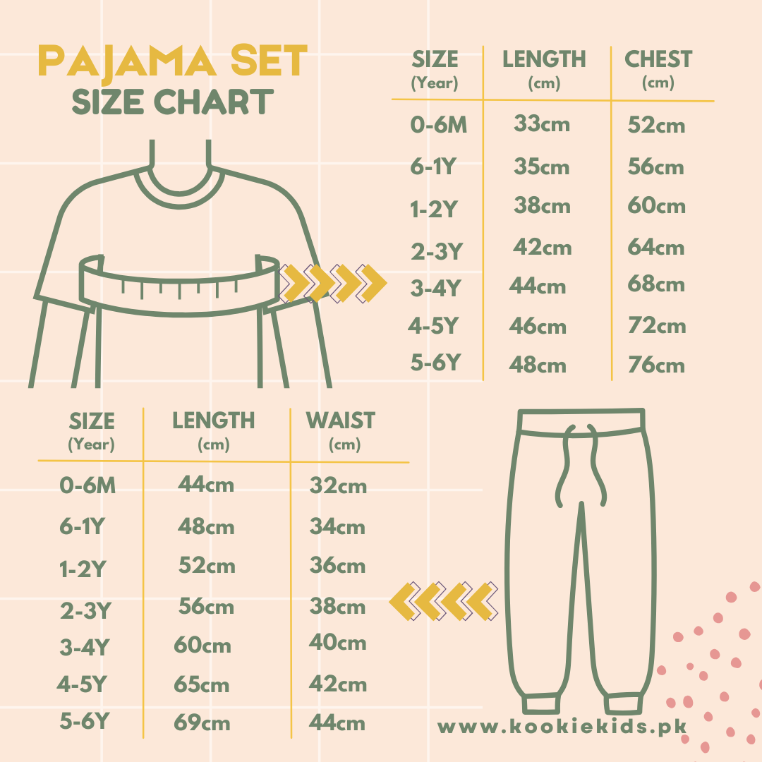 Kids Pajama Set-Yellow